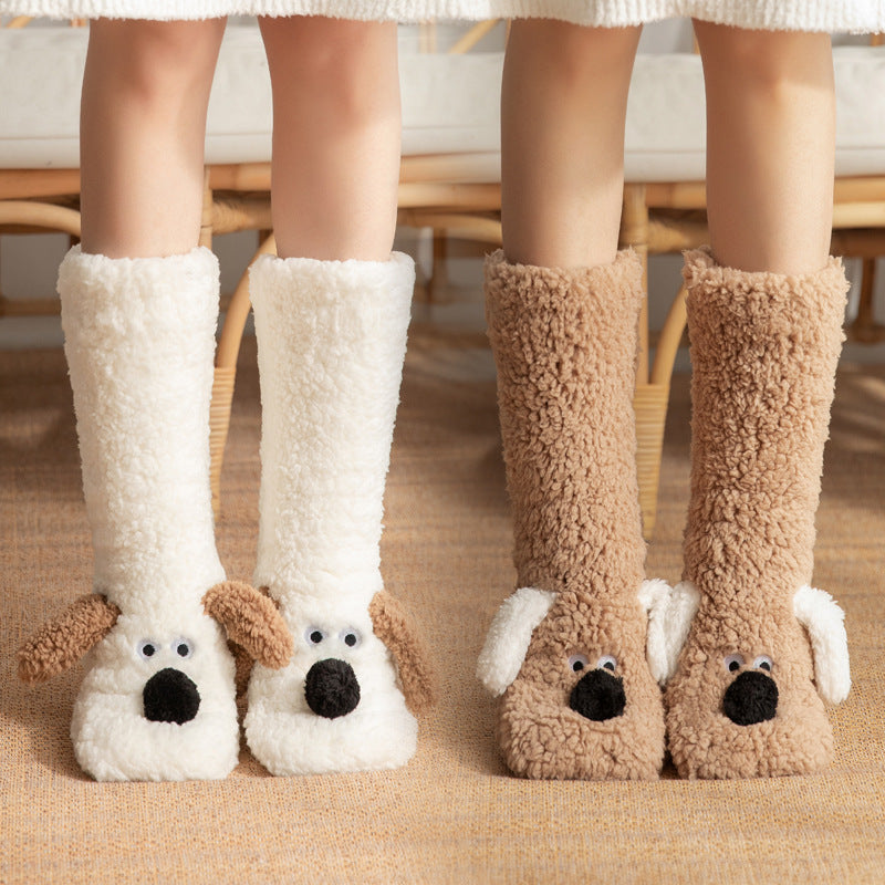 Cartoon dog plush socks