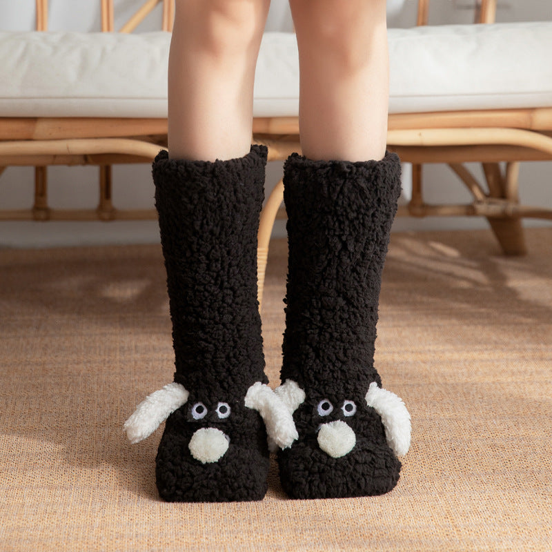 Cartoon dog plush socks
